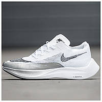 Мужские кроссовки Nike Air ZoomX Vaporfly Next% 2 White Black, белые кроссовки найк аир зум вапорфлай