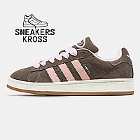 Женские кроссовки Adidas Campus Brown Pink, Коричневые Кеды Адидас Кампус, Originals campus 00s cloud 36