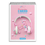 Блокнот на спіралі Gold Brisk, формат А6, 80 аркушів