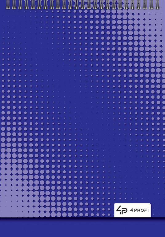 Блокнот 4Profi на спіралі Color office, blue, 40 аркушів, формат А6