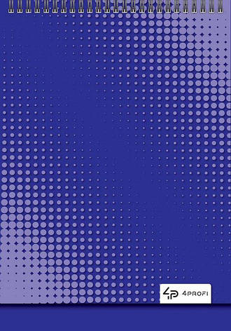 Блокнот 4Profi на спіралі Color office, blue, 40 аркушів, формат А6, фото 1
