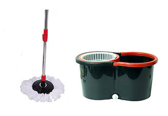 Швабра з відром і турбо пресуванням Spin Mop 360 10 л (пластик)