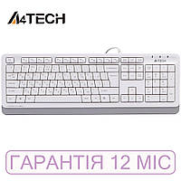 Клавиатура A4Tech FKS10 USB, White (белая), проводная, мембранная, классическая стандартная полноразмерная