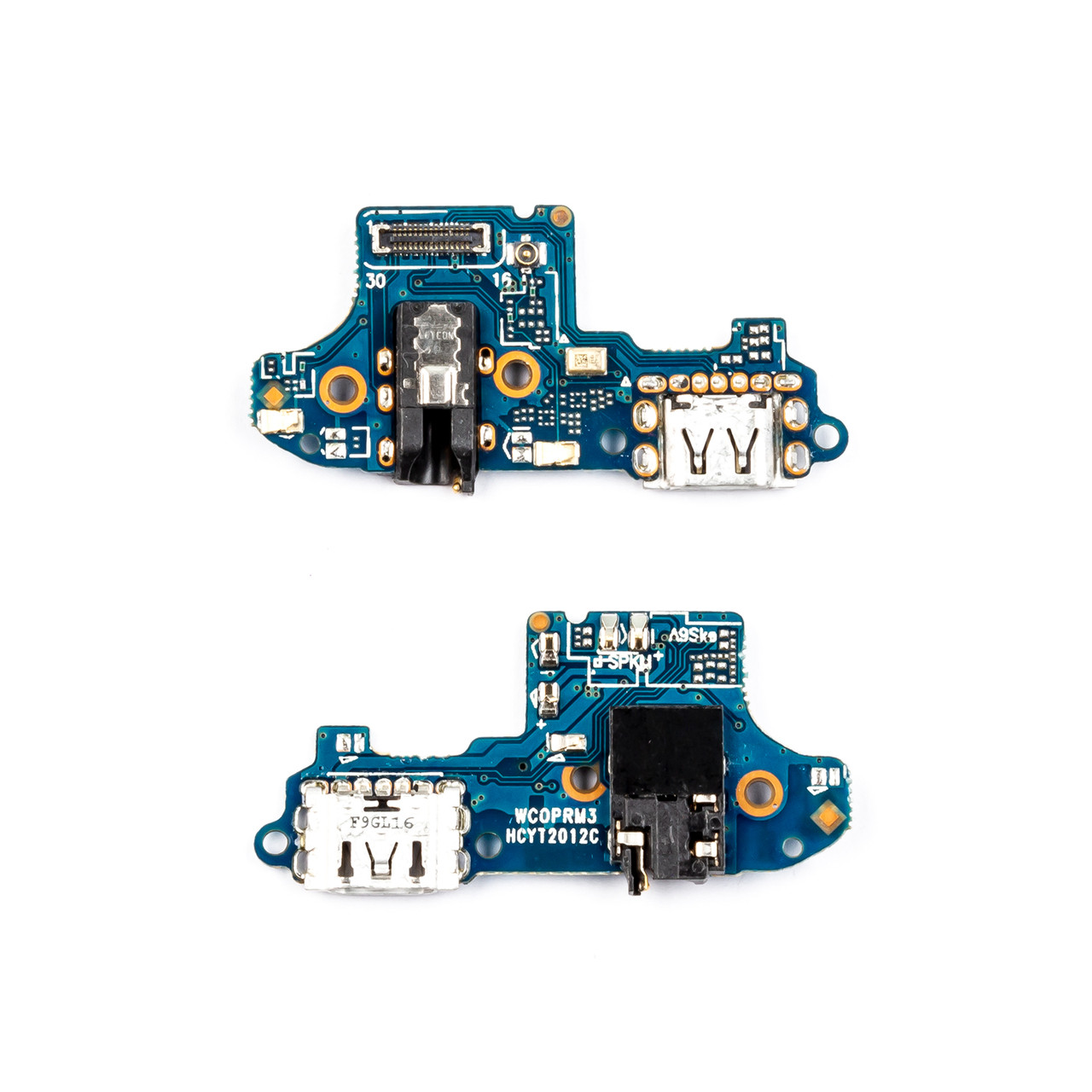 Нижня плата REALME 3 (2019) з роз'ємом живлення, навушників та мікрофоном