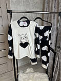 Тепла жіноча піжама домашній костюм кофта та штани жіноча Махрова піжама домашній костюм кофта та штани жіноча піжама  Fellix, фото 4