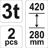 Підставки під автомобіль до 3 тонн Yato YT-17311, фото 4