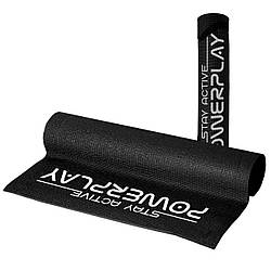 Килимок для йоги та фітнесу PowerPlay 4010 PVC Yoga Mat Чорний (173x61x0.6)