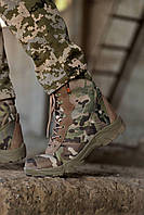 Спецобувь для военных кожа мультикам, высокие армейские ботинки с влагоотталкивающей мембраной vsk