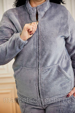 Жіноча піжама махрова домашній костюм на молнії р.M,L,XL2XL, фото 1