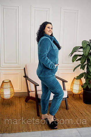 Жіноча піжама махрова домашній костюм на молнії р.M,L,XL2XL, фото 1