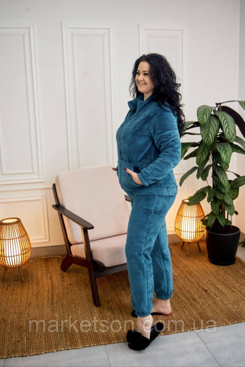Жіноча піжама махрова домашній костюм на молнії р.M,L,XL2XL