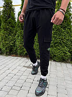Мужские крутые спортивные штаны Stone Island весенние осенние, брюки Стон Айленд хлопковые черные ТМ