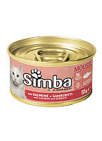Влажный корм Simba Cat корм для котов c лососем и креветкой, 85 г