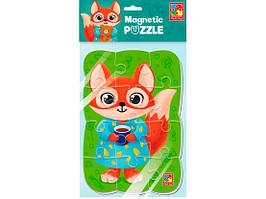 Пазли магнітні 12ел Лисиця А5 (Vladi Toys)