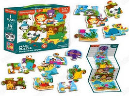 Пазли 14ел 22*70см Рuzzle Fisher Price Мои веселые друзья Maxi Vladi Toys