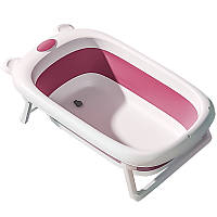 Детская складная ванночка для купания новорожденных Bestbaby BS-6688 Pink