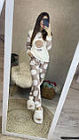 Жіноча піжама з тканини велсофт для жінок кофта і штани костюм для дому жіночий Fellix, фото 6