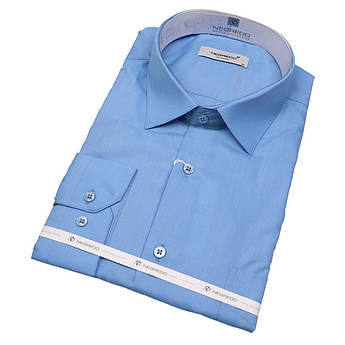 Синя чоловіча класична сорочка Negredo 30007 Classic