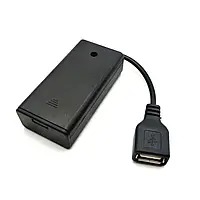 Аккумуляторный/батарейный отсек на 2 х АА с крышкой и USB-мама