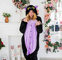 Кигуруми черная Кошка Спуки S пижамы кенгуруми костюм для взрослых девушек парней кигуру детские kigurumi