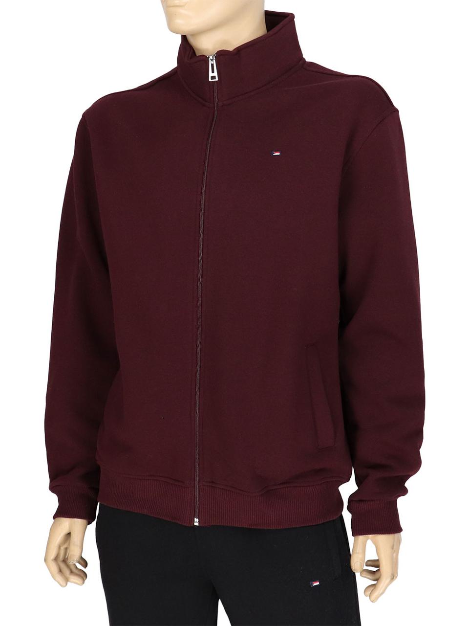 Бордова чоловіча кофта на блискавці Zinzolin 3622 Dark Red, фото 1