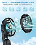 Портативний вентилятор EasyAcc F18, портативний цифровий дисплей та настільний вентилятор з 5 швидкостями, фото 2