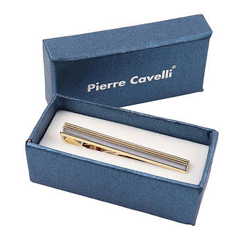 Золотистий затискач для краватки Pierre Cavelli Z2308