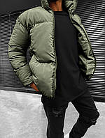 Мужская куртка зимняя Чоловіча куртка колір хакі оверсайз Турция