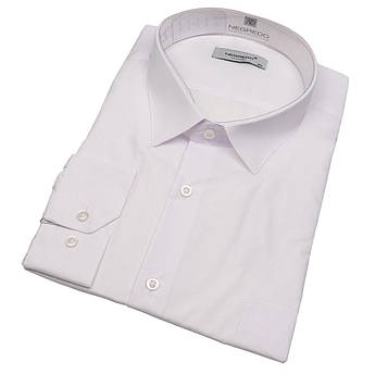 Біла класична чоловіча сорочка Negredo WHITE METAL Classic
