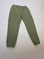 Мятно-зеленые базовые спортивные штаны с приподнятым верхом осень зима весна на флисе