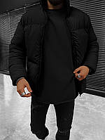 Мужская куртка зимняя Мужская черная зимняя теплая куртка-парка, Турция