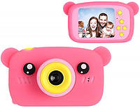 Цифровой детский фотоаппарат GM 24 Мишка Розовый