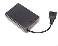 Акумуляторний/батарейний відсік на 3 х АА з кришкою і USB-мама