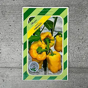 Насіння перцю Турбін F1 (Бейо/Bejo/Агропак+) 10 насінин — середньо-ранній (80 днів), кубоподібний, жовтий, солодкий, фото 1