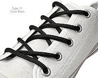 Шнурки для обуви 60см Черные круглые 4.5мм полиэстер Тип11
