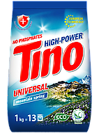 Порошок пральний безфосфатний ТМ Tino High-Power універсальний Mountain spring 1 кг