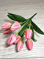 Штучні тюльпани. Букет тюльпанів ( 41 см рожевий), фото 4