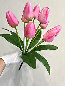 Штучні тюльпани. Букет тюльпанів ( 41 см рожевий)