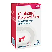 Таблетки при серцевій недостатності у собак Кардішур (Cardisure) 5 мг Dechra 10 таблеток блістер