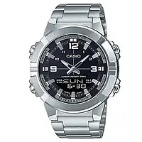 Мужские наручные часы CASIO AMW-870D-1A Серебро\черный экран
