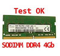 Оперативная память для ноутбука SODIMM DDR4 4Gb PC4-2133P SO-DIMM-MemTest ОК