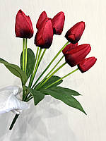 Штучні тюльпани. Букет тюльпанів ( 41 см, червоний), фото 2