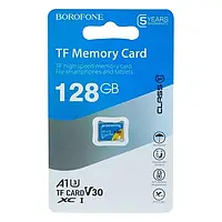 Карта Памяти Borofone MicroSDXC 128gb 10 Class, Голубой P001