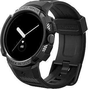 Чохол - ремінець Spigen Rugged Armor Pro Black Google Pixel Watch | Watch 2 | Watch 3 (41mm) Band