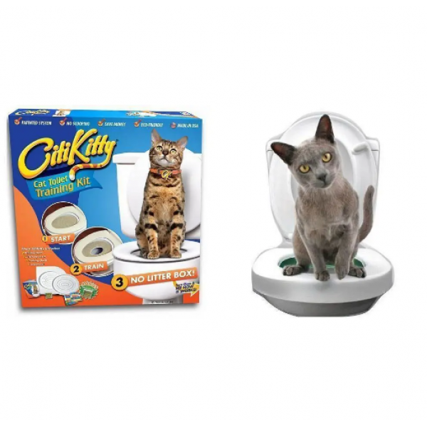 Лоток Citi Kitty набір для привчання кішки до унітазу догляд за котом аксесуари для тварин туалет для кота