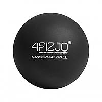 Массажный мяч 6. 25 см 4FIZJO Lacrosse Ball 4FJ1196 Black для расслабления мышц лучшая цена с быстрой