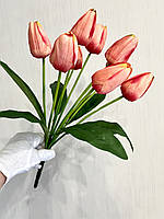 Штучні тюльпани. Букет тюльпанів ( 41 см, персиковий), фото 2