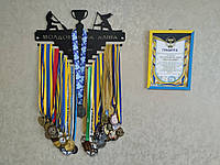 Медальница каноэ и гребля именная для спортсменов на подарок