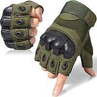 Перчатки тактические короткопалые с защитой костяшек (XL) Зевс UAD Олива - MegaLavka