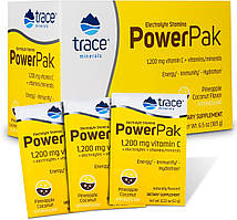 Trace Minerals Power Pak Pineapple Coconut / Вітамін C + електроліти + мультивітаміни Ананас і Кокос 30 саше